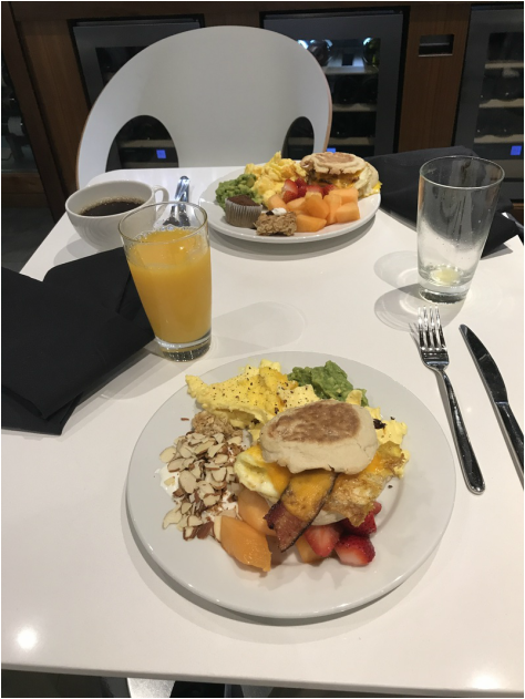 Amex Lounge Breakfast