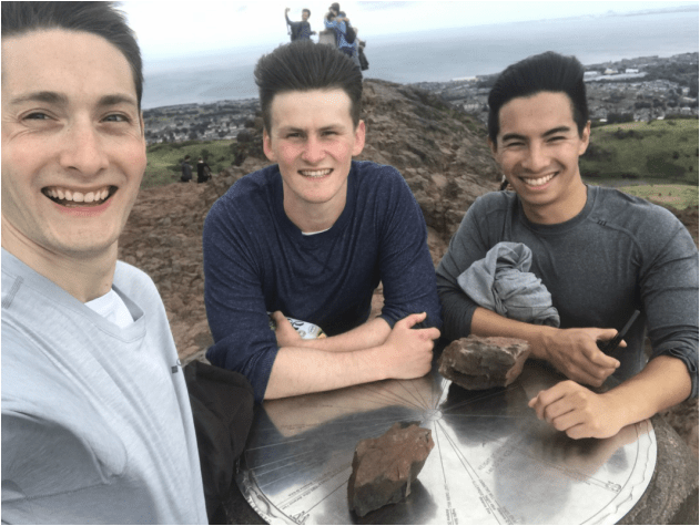 group picture at top of Arthur's Seat